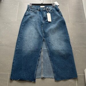 NWT…DRIFTWOOD skirt…Women's Blue Denim Skirt (S)